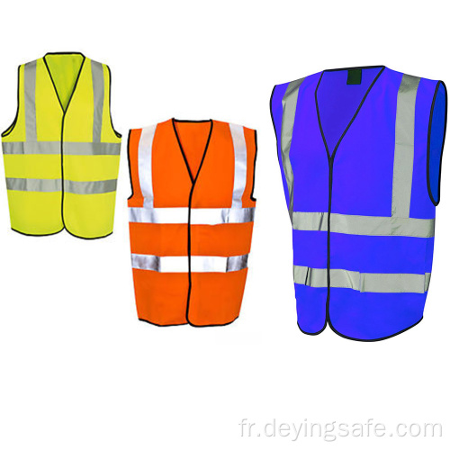 gilet de sécurité réfléchissant avec 4 bandes réfléchissantes